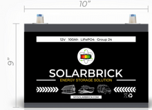 Load image into Gallery viewer, SolarBrick Grp24 12V/100AH LiFePO4 Deep Cycle Battery